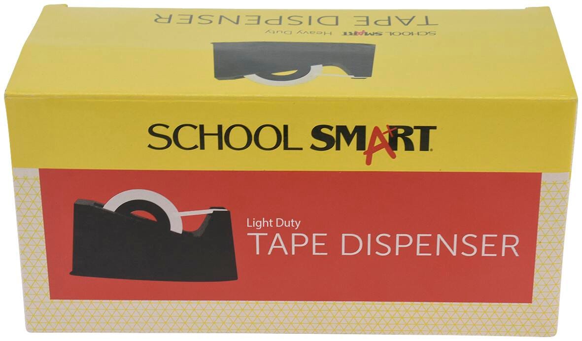School Smart Tape Dispenser with Interchangeable 1 or 3 Inch Core, Black 081904